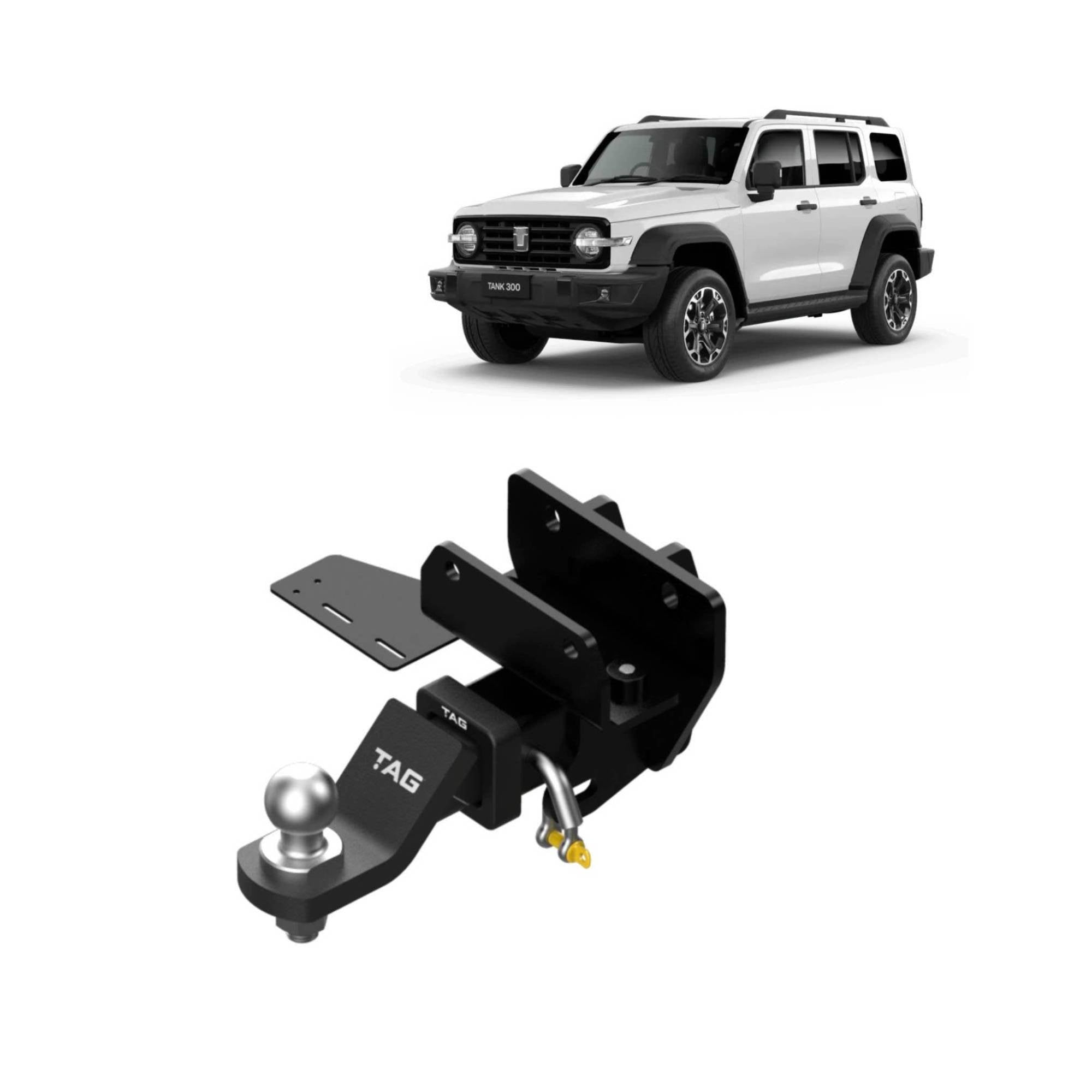TAG Heavy Duty Towbar & Direct Fit Wiring for GWM Tank 300 (10/2022 - on), Tow Mode: Yes