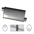 8" x 4" Oval, 16" Long, 2 1/2" Offset/Offset, Glass Packed Chambered
