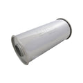 2" Inlet 5" Round 12" Long Megaflow Lukey Resonator 430 Stainless Steel