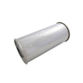 2.25" Inlet 5" Round 12" Long Megaflow Lukey Muffler 430 Stainless Steel