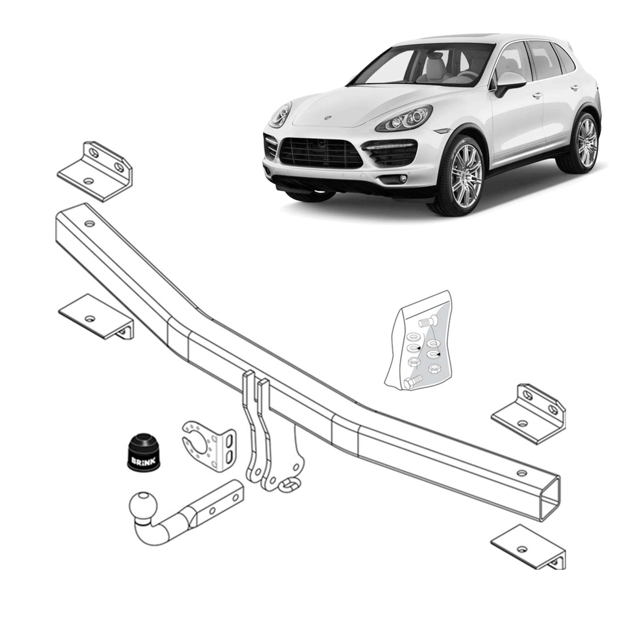 Brink Towbar European for Porsche Cayenne (05/2002 - 09/2010)