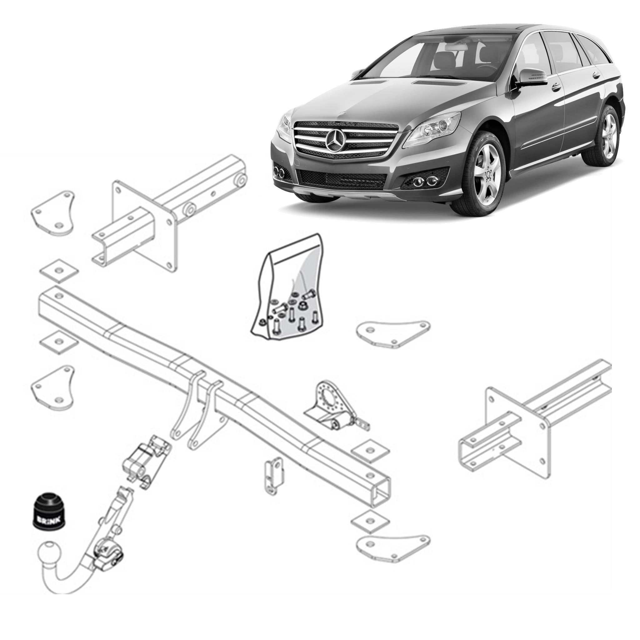Brink Towbar European for MERCEDES-BENZ R-CLASS (07/2005 - 12/2014)