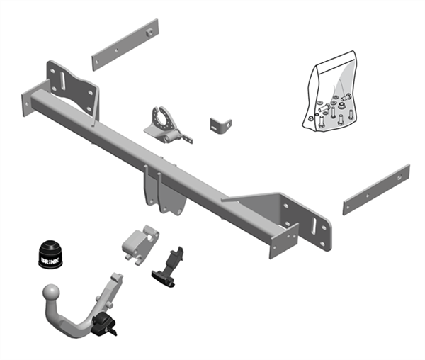 Brink Towbar European for MERCEDES-BENZ B-CLASS (11/2011 - on), MERCEDES-BENZ A-CLASS (06/2012 - on)