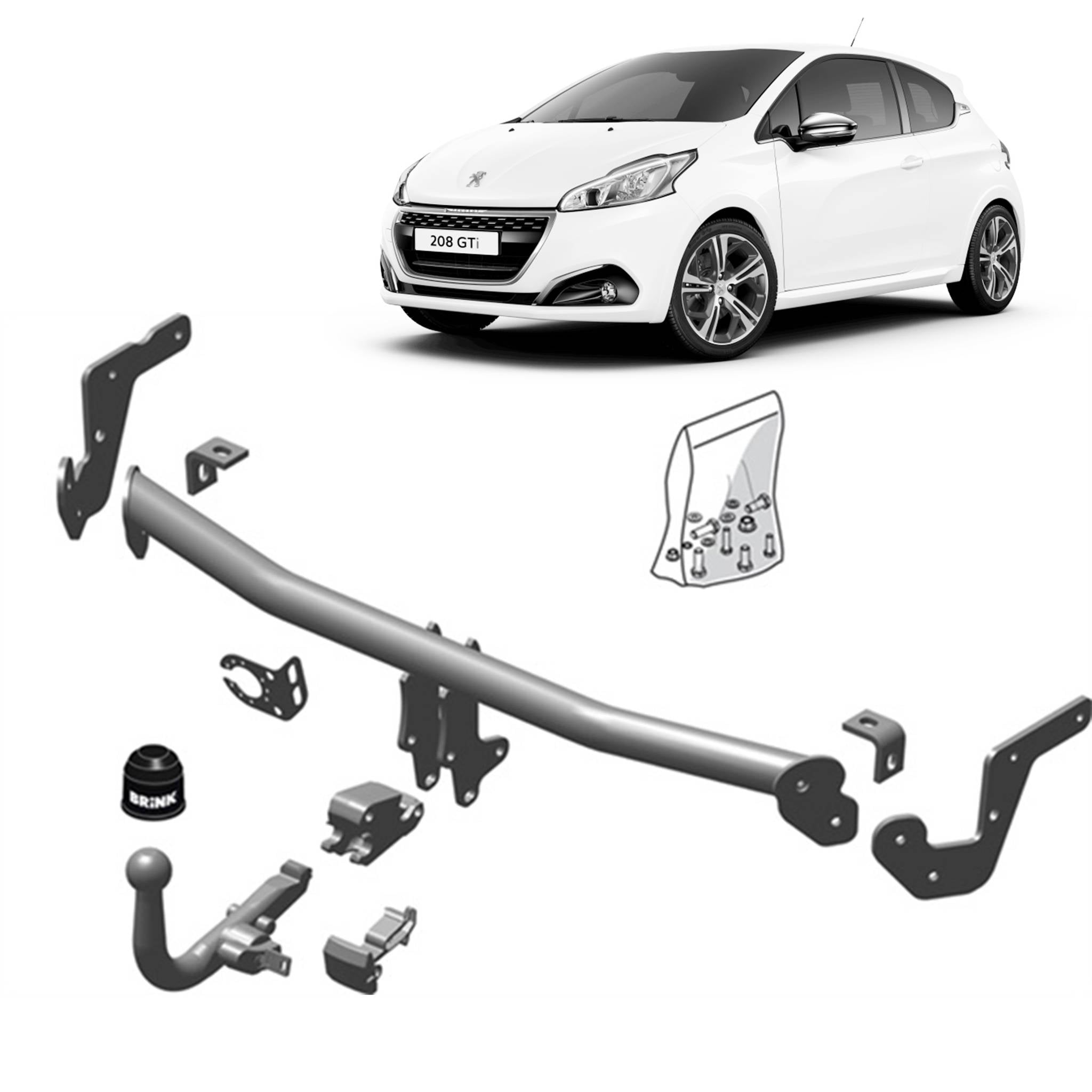 Brink Towbar European for Peugeot 208 (03/2012 - on)