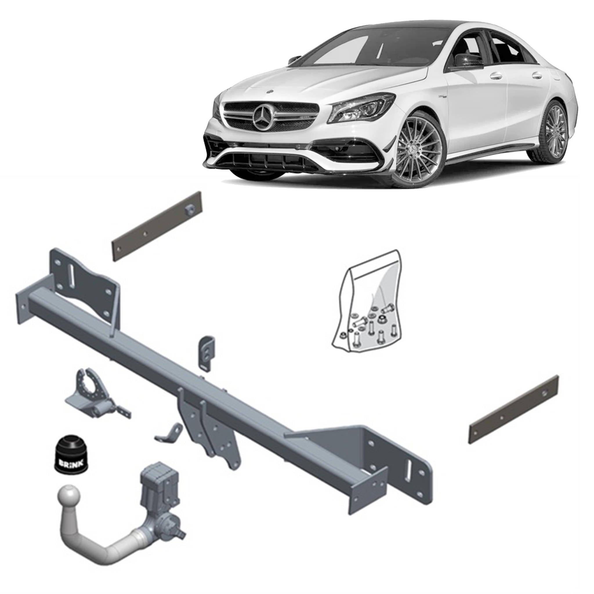 Brink Towbar European for MERCEDES-BENZ CLA (01/2013 - on), MERCEDES-BENZ A-CLASS (06/2012 - on), MERCEDES-BENZ B-CLASS (11/2011 - on)