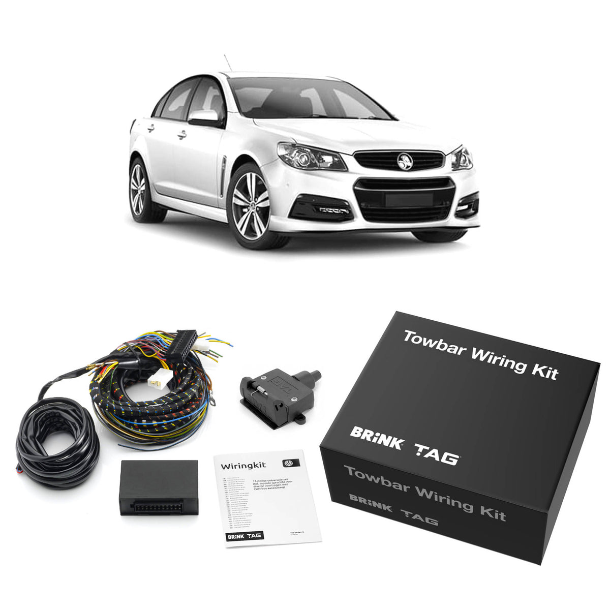 TAG Standard Duty Towbar and Direct Fit Wiring Harness for Holden Commodore VF Sedan (01/2013 - on)