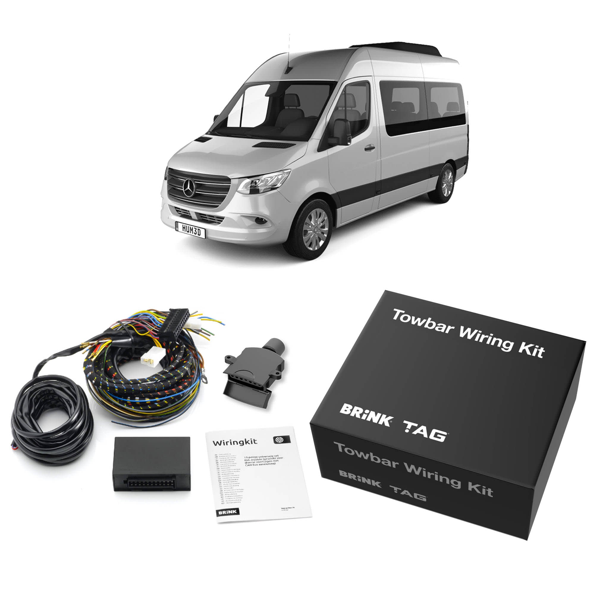 TAG Rear Step, Towbar & Wiring for Mercedes-Benz Sprinter Van - 5,0T Narrow Chassis MWB (907 Series, 519 Variant) (01/2019 - On)