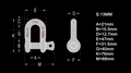 TAG D-Shackle - 13mm, 2000kg, Drop Forged Carbon Steel