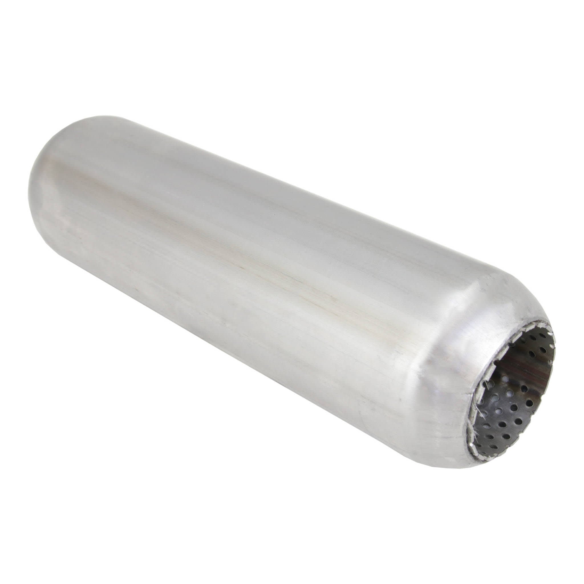 4" Round, 15" Long, 3", C/C, Perforated Without Spigots, 409 Stainless