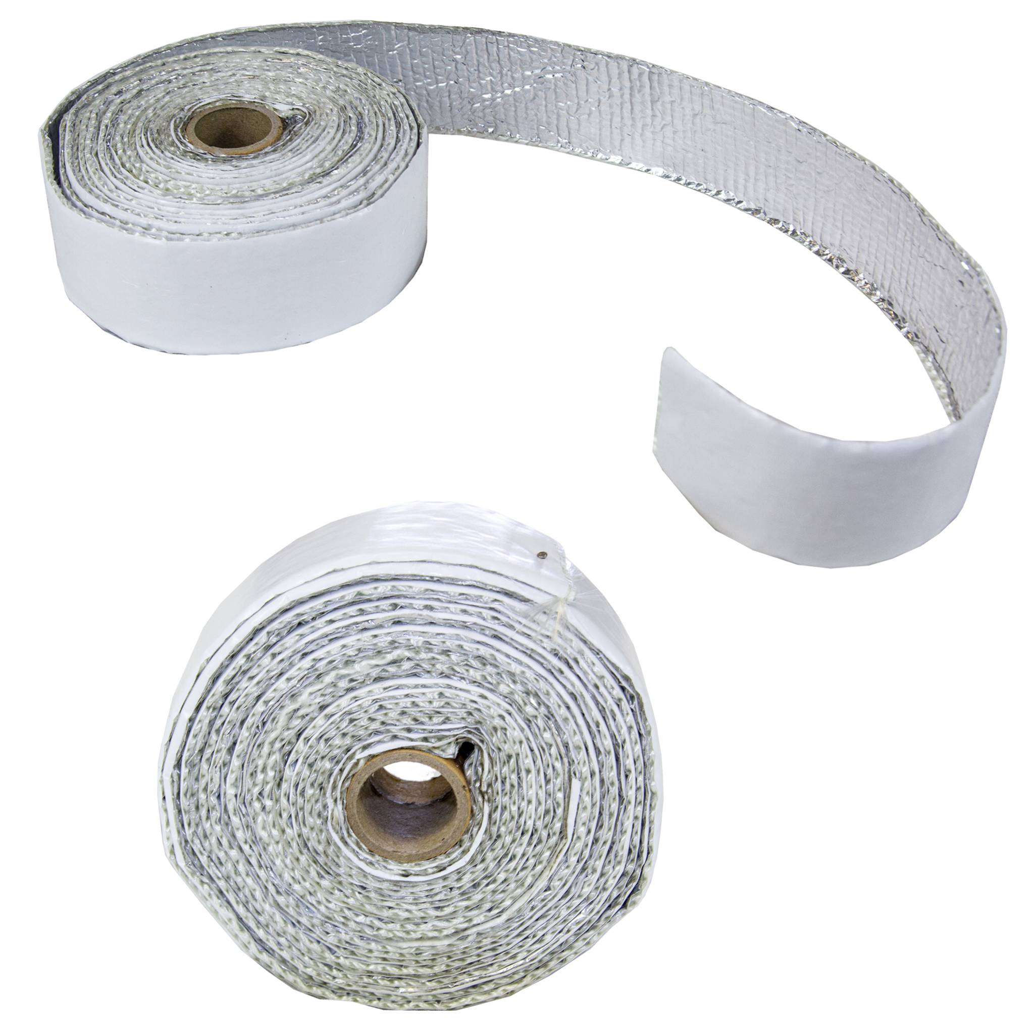HEAT TAPE GLASS WHITE FOIL 40MM X 2MM X 5M FOIL ONE SIDE ADHESIVE OTHER SIDE