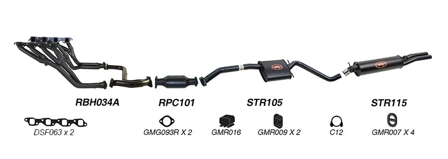 Redback Performance Exhaust System for Holden Commodore (09/1991 - 1995), Calais (09/1991 - 1995)