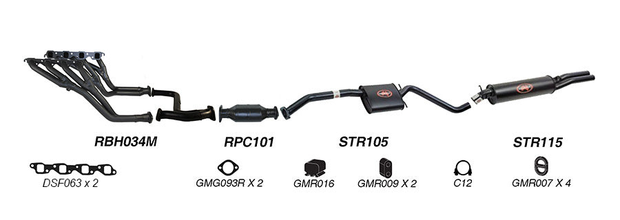 Redback Performance Exhaust System for Holden Commodore (04/1995 - 09/1997), Calais (04/1995 - 09/1997)