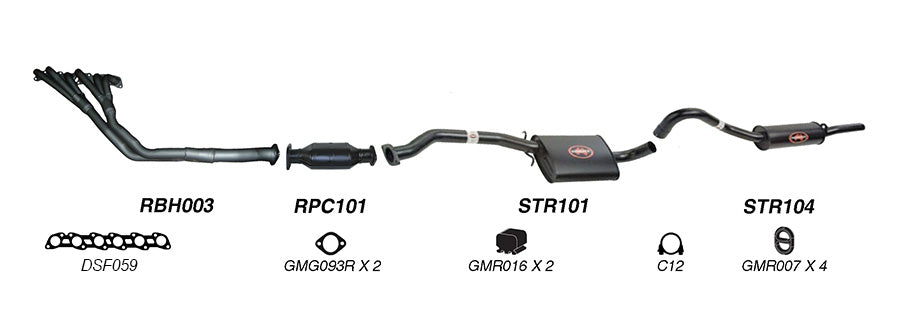 Redback Performance Exhaust System for Holden Commodore (03/1986 - 09/1988), Holden Commodore (08/1988 - 10/1991)