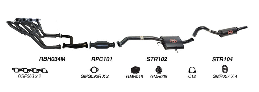 Redback Performance Headers and 2.5" Exhaust System for Holden Commodore VN VP VR V8