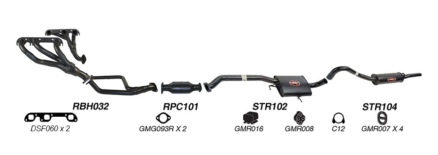 Redback Performance Exhaust System for Holden Calais (01/1988 - 04/1995), Statesman (01/1988 - 04/1995), Commodore (01/1988 - 04/1995), Caprice (01/1988 - 04/1995), Holden Calais (08/1988 - 09/1997), Commodore (08/1988 - 09/1997), Holden Commodore...