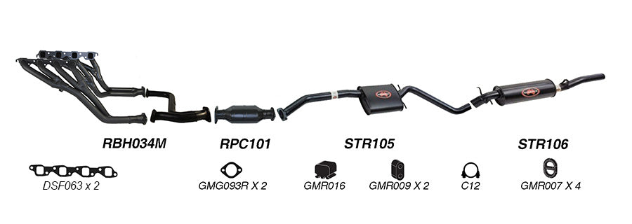 Redback Performance Exhaust System for Holden Commodore (09/1991 - 09/1997), Calais (09/1991 - 09/1997), Holden Caprice (04/1990 - 02/1994)