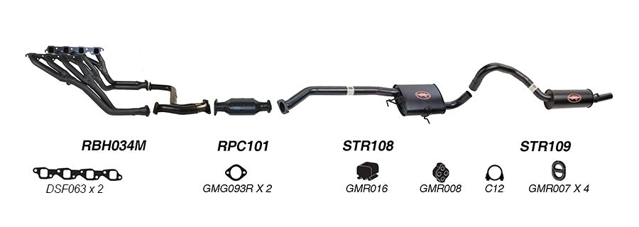 Redback Performance Exhaust System for Holden Commodore (04/1995 - 12/2000)