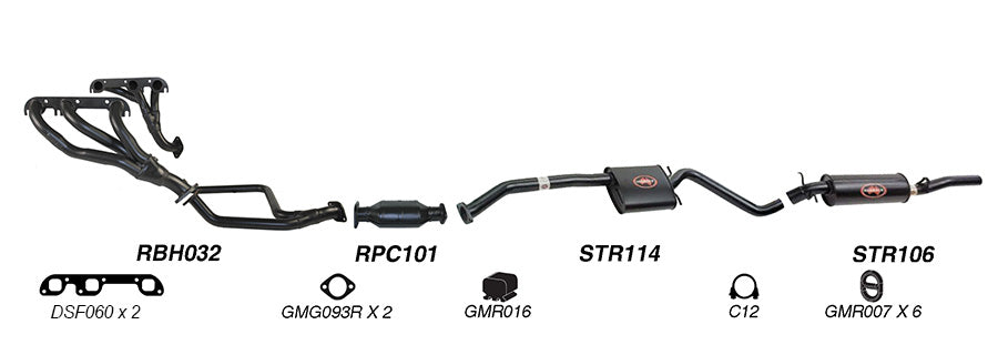 Redback Performance Exhaust System for Holden Calais (01/1988 - 04/1995), Statesman (01/1988 - 04/1995), Commodore (01/1988 - 04/1995), Caprice (01/1988 - 04/1995), Holden Caprice (04/1990 - 02/1994), Holden Caprice (04/1990 - 02/1994)