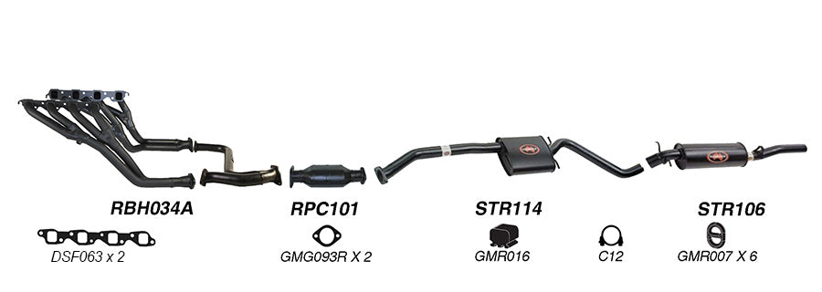 Redback Performance Exhaust System for Holden Statesman (03/1990 - 06/1999), Caprice (03/1990 - 06/1999)