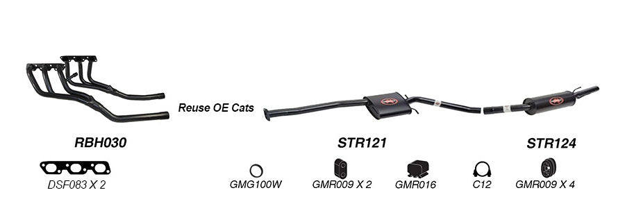 Redback Performance Exhaust System for Holden Caprice (09/1997 - 08/2004), Statesman (09/1997 - 08/2004), Commodore (09/1997 - 08/2004), Calais (09/1997 - 08/2004), HSV XU6 (09/1997 - 08/2004), Holden Caprice (09/1997 - 08/2004), Statesman (09/1997 -...