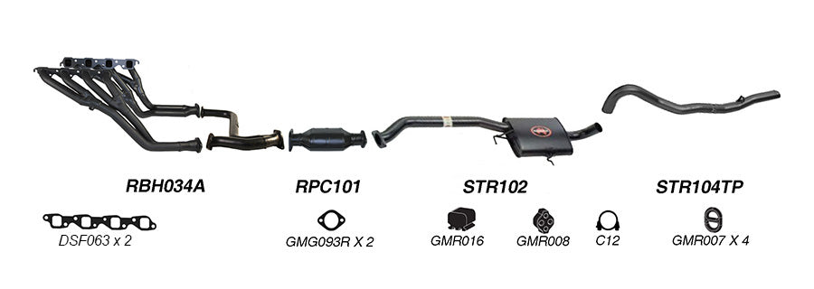 Redback Performance Exhaust System for Holden Calais (08/1988 - 09/1997), Commodore (08/1988 - 09/1997), Holden Commodore (03/1986 - 1997), Calais (03/1986 - 1997)