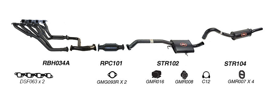 Redback Performance Exhaust System for Holden Calais (08/1988 - 09/1997), Commodore (08/1988 - 09/1997), Holden Commodore (08/1988 - 10/1991)