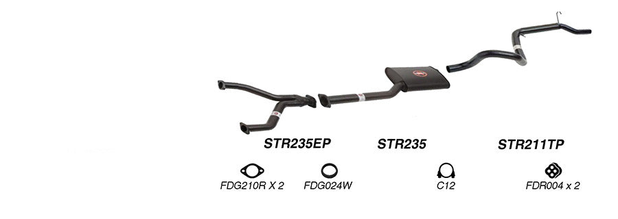 Redback Performance Exhaust System for Ford Falcon Sedan V8 EA-EL (01/1991 - 08/1998), Fairmont (01/1991 - 09/1998),