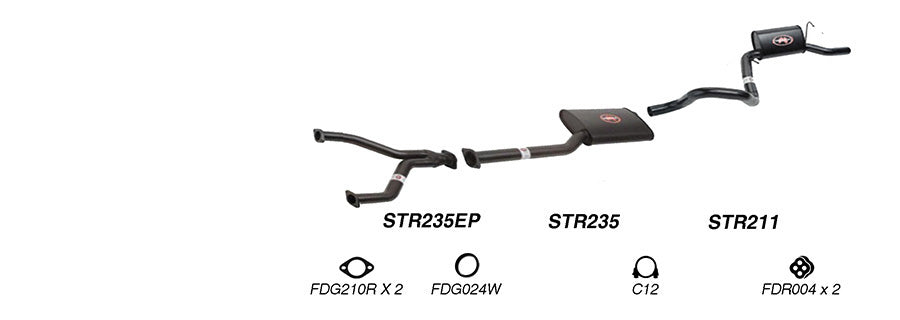 Redback Performance Exhaust System for Ford Falcon (09/1998 - 09/2002), Ford Falcon (09/1998 - 09/2002), Ford Falcon (09/1998 - 09/2002)