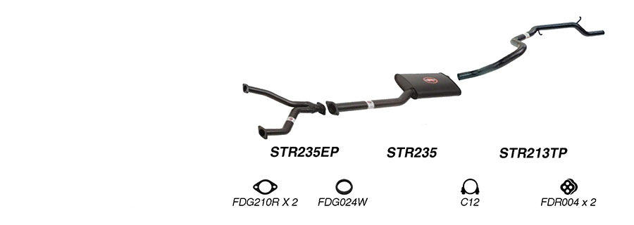 Redback Performance Exhaust System for Ford Falcon (07/1991 - 09/2002), Fairmont (07/1991 - 09/2002), Ford Falcon (07/1991 - 09/2002), Fairmont (07/1991 - 09/2002)