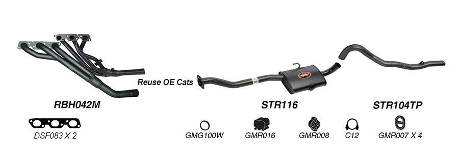 Redback Performance Exhaust System for Holden Commodore (03/1986 - 1997), Calais (03/1986 - 1997), Holden Commodore (04/1995 - 1997), Calais (04/1995 - 1997)