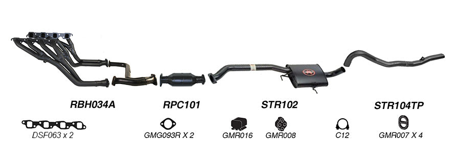 Redback Performance Exhaust System for Holden Calais (08/1988 - 09/1997), Commodore (08/1988 - 09/1997), Holden Commodore (03/1986 - 1997), Calais (03/1986 - 1997)