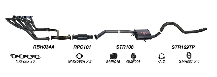 Redback Performance Exhaust System for Holden Commodore (01/1988 - 03/1991), Holden Commodore (01/1988 - 12/2000)