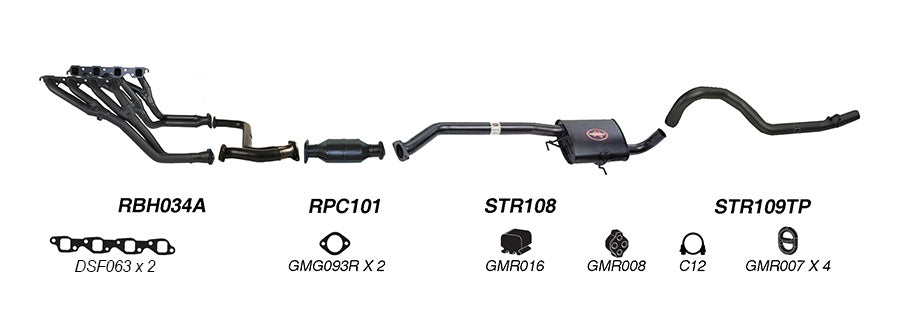 Redback Performance Exhaust System for Holden Commodore (01/1988 - 03/1991), Holden Commodore (01/1988 - 12/2000)