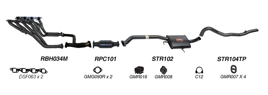 Redback Performance Exhaust System for Holden Commodore (10/1988 - 04/1995), Calais (10/1988 - 04/1995)