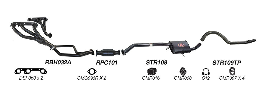 Redback Performance Exhaust System for Holden Commodore (01/1988 - 04/1995)