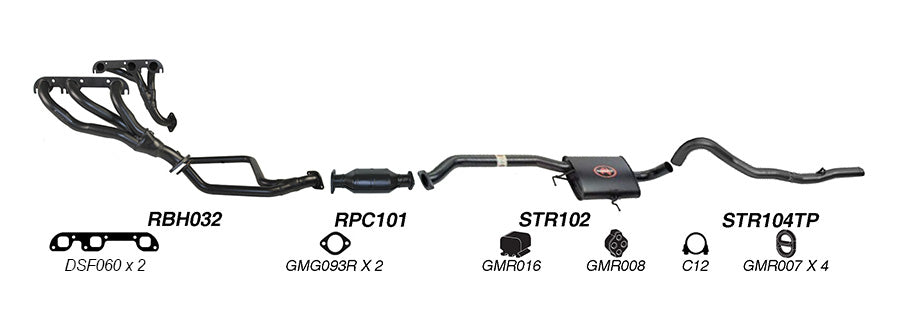 Redback Performance Exhaust System for Holden Calais (01/1988 - 04/1995), Statesman (01/1988 - 04/1995), Commodore (01/1988 - 04/1995), Caprice (01/1988 - 04/1995), Holden Calais (08/1988 - 09/1997), Commodore (08/1988 - 09/1997), Holden Commodore...