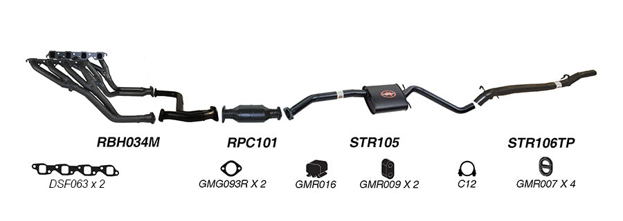 Redback Performance Exhaust System for Holden Commodore (09/1991 - 09/1997), Calais (09/1991 - 09/1997), Holden Commodore (03/1990 - 06/1999), Caprice (03/1990 - 06/1999), Calais (03/1990 - 06/1999), Statesman (03/1990 - 06/1999)