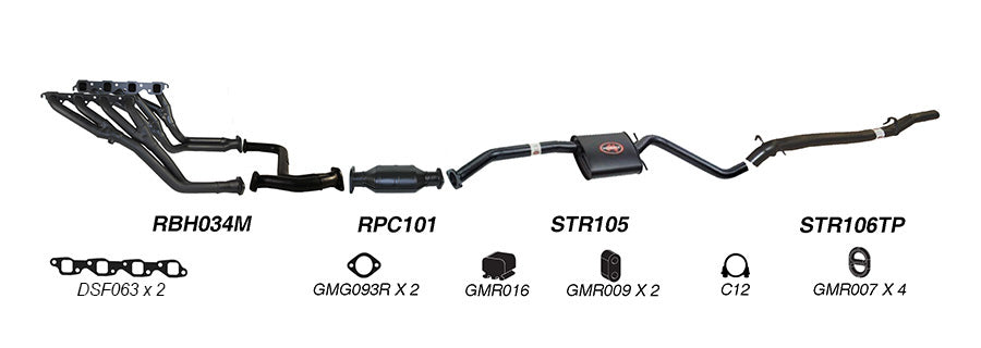 Redback Performance Exhaust System for Holden Commodore (04/1995 - 09/1997), Calais (04/1995 - 09/1997)