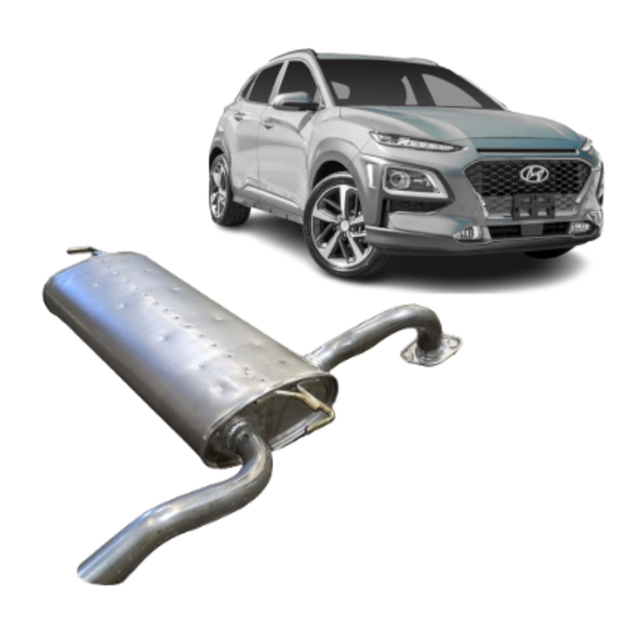 Rear Muffler for Hyundai Kona 2.0 8/17 – 09/20 Single Exit and Kia Seltos Wagon 2019+ G4NH