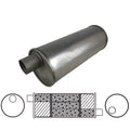 Redback Universal Muffler 6" Round, 22" Long, 2" Offset/Offset - Left Hand Rotation  Triflow