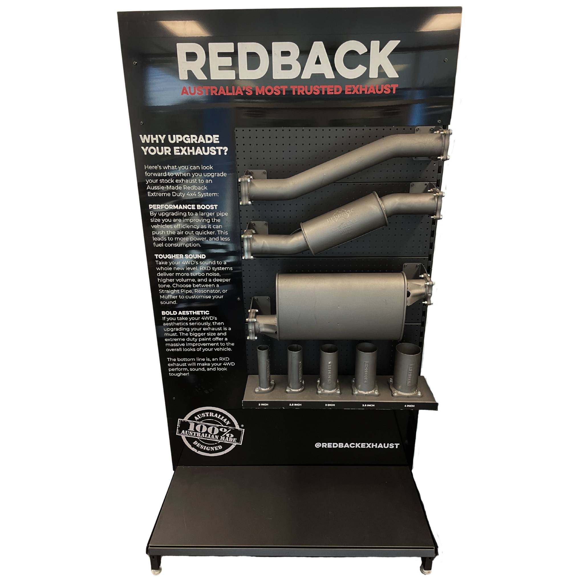 Redback Exteme Duty Exhaust Display 2000 x 1250 x 450  RXD