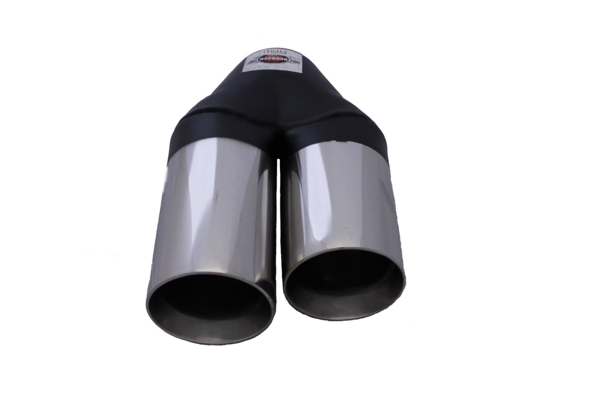 Y-PIECE INNER CONE STAGGERED In 2 1/4" (057) out 2x 3" (076) 9" LONG REDBACK 304 SS