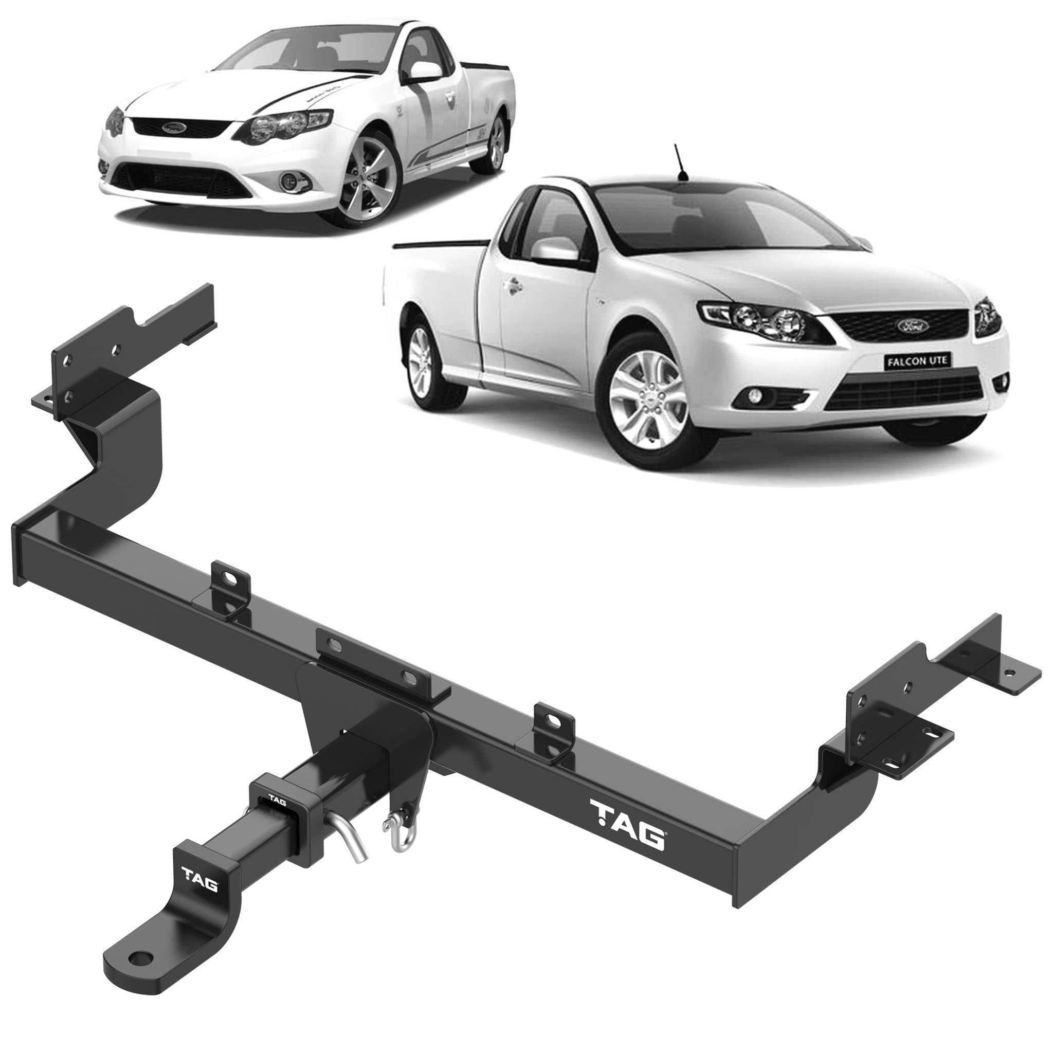 TAG Heavy Duty Towbar and Direct Fit Wiring Harness for Ford Falcon AU - FG Utes (XR6 XR8 + FPV Falcon) (07/1999 - 10/2016)