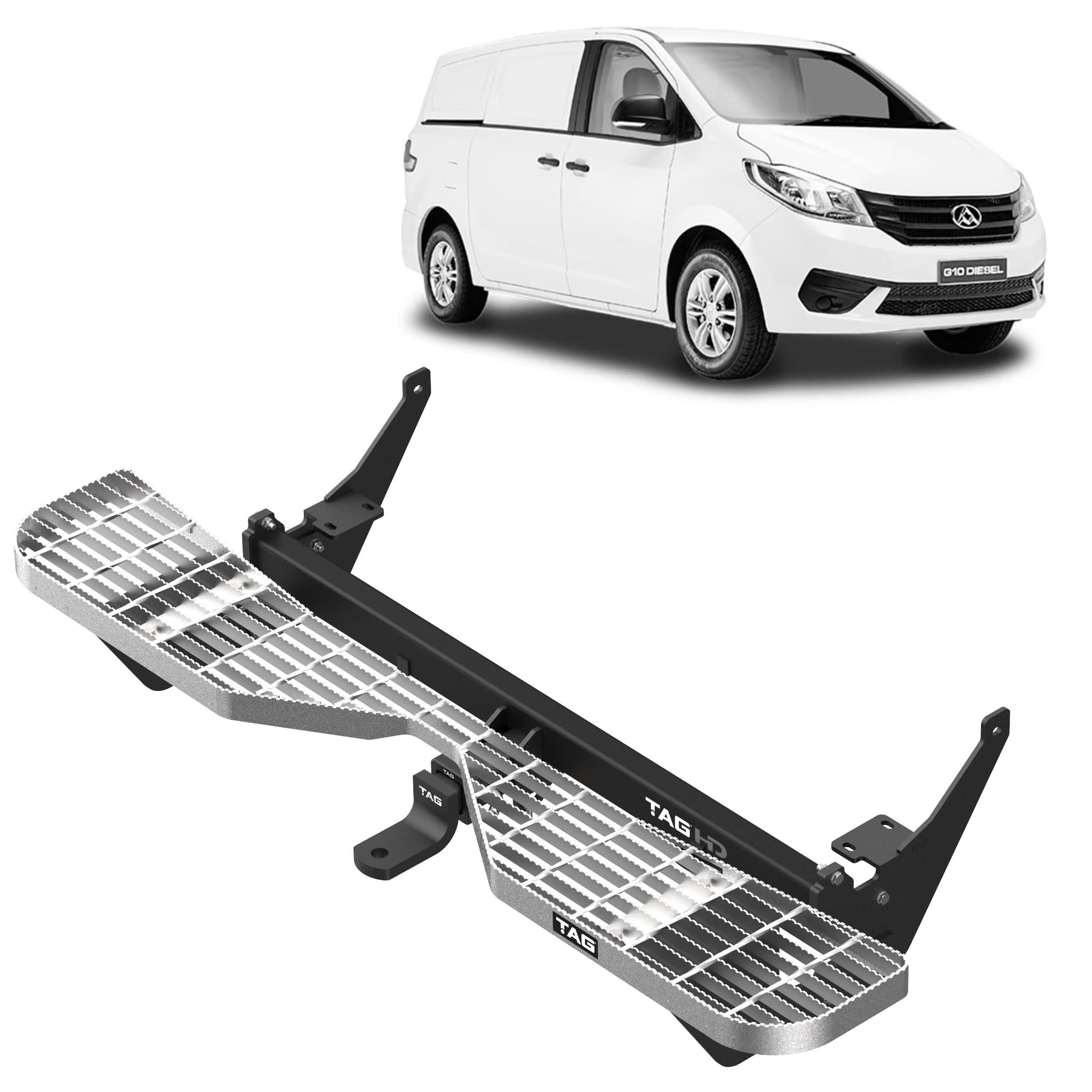 TAG Rear Step, Towbar & Direct Fit Wiring For LDV G10 (04/2015 - On)