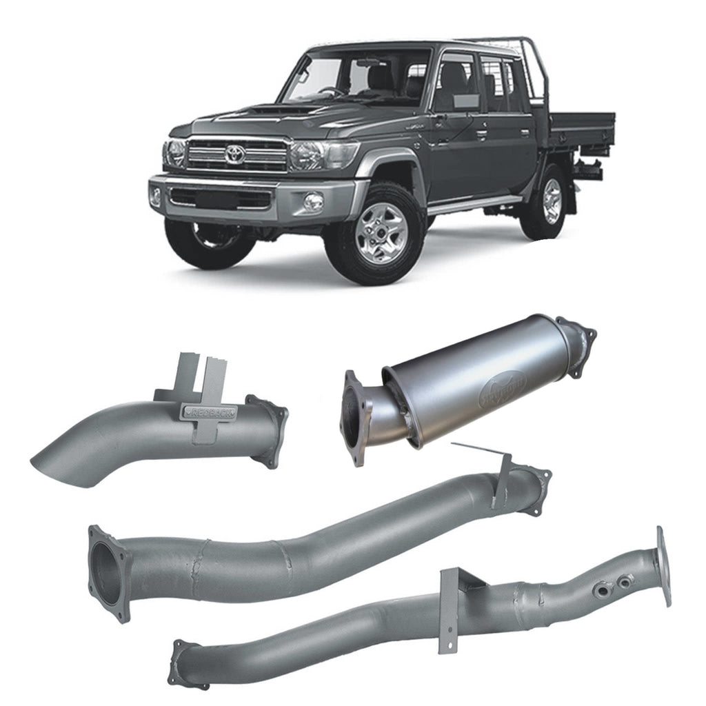 Redback Extreme Duty 4" DPF Back Exhaust for Toyota Landcruiser 79 Series Dual Cab