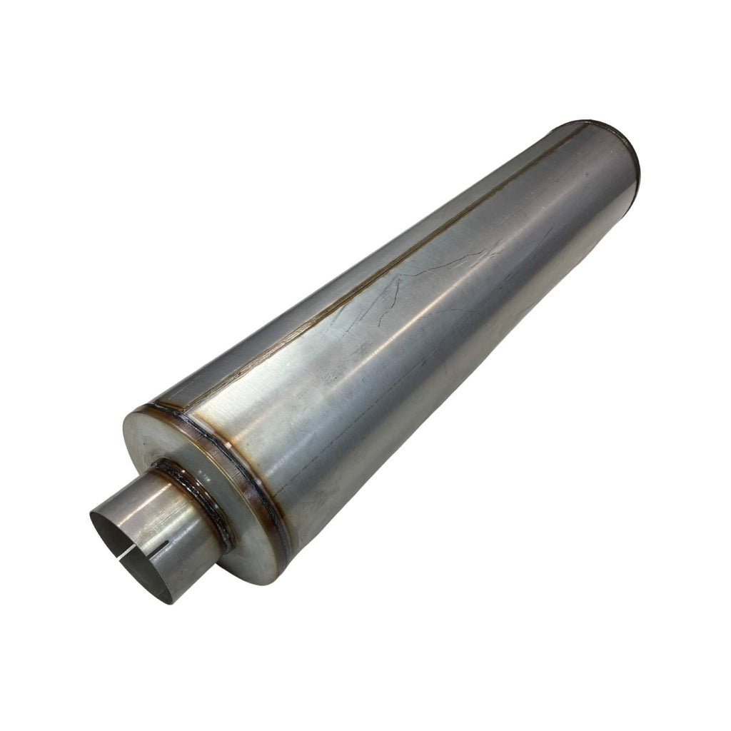 409 Stainless Steel Truck Muffler 10" Round, 44" Long, 5" ID Straight Through