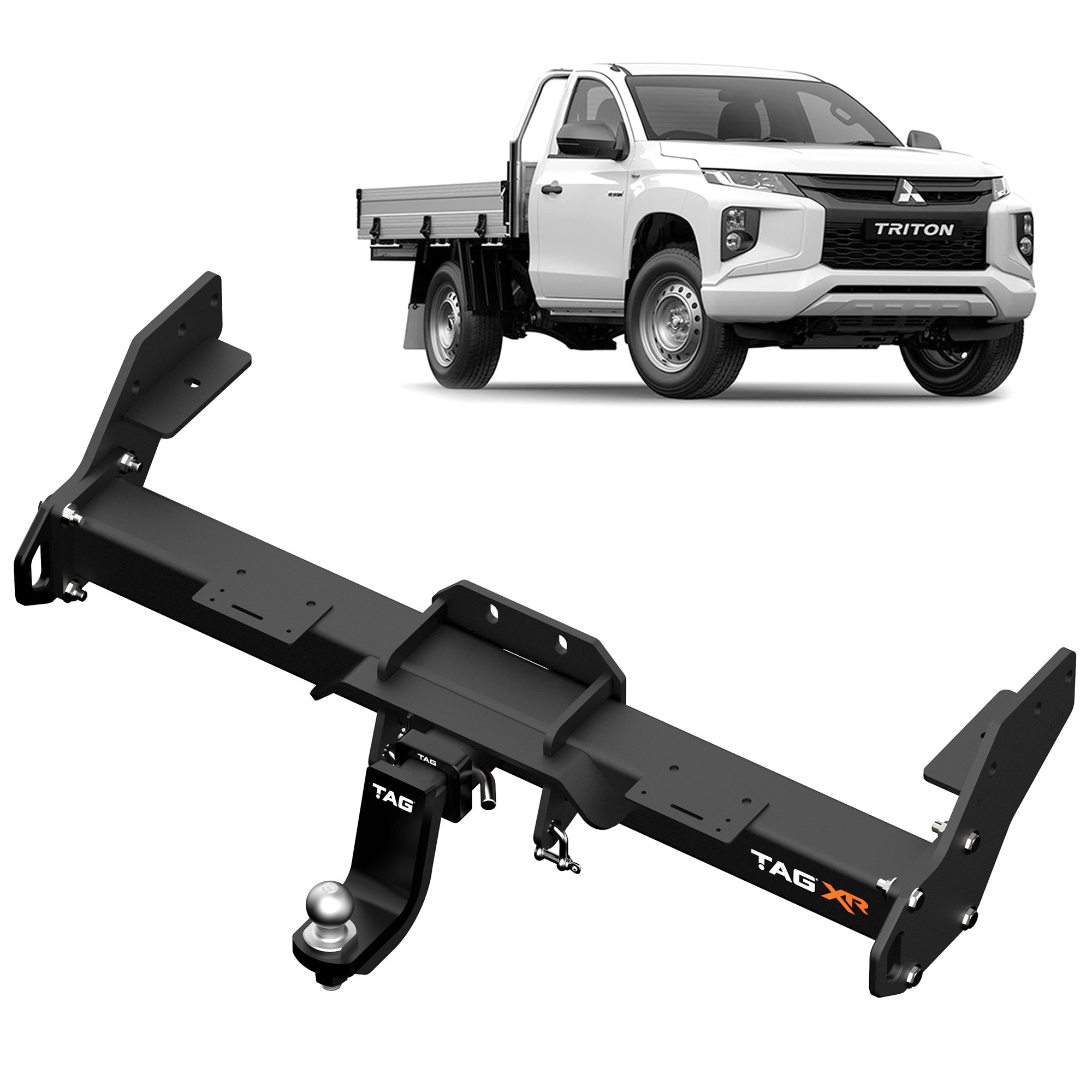 TAG 4x4 Recovery Towbar for Mitsubishi Triton MQ & MR Series Cab Chassis No Rear Step (05/2015 - 2024)