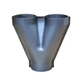 4" Y-PIPE SINGLE 4" IN 4" X 2 OUT 409 Stainless Steel