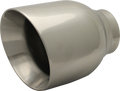 4" Outlet Angle Cut 304 Double Wall Exhaust Tip 63 X 100 X 130