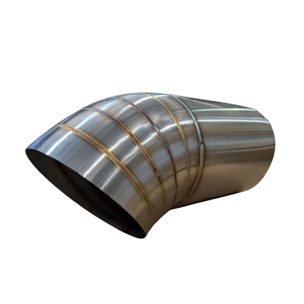 Redback Exhaust 3" 3.5" & 4" Pie Cut Dump Tip – TIG Welded Lobster Style